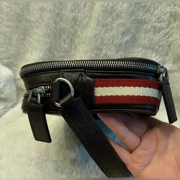 Bally Unisex Leather Pouch in Dark Brown - Picture 7 of 16